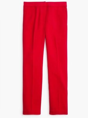 J. Crew Red Crepe straight-leg cropped pant Size 6